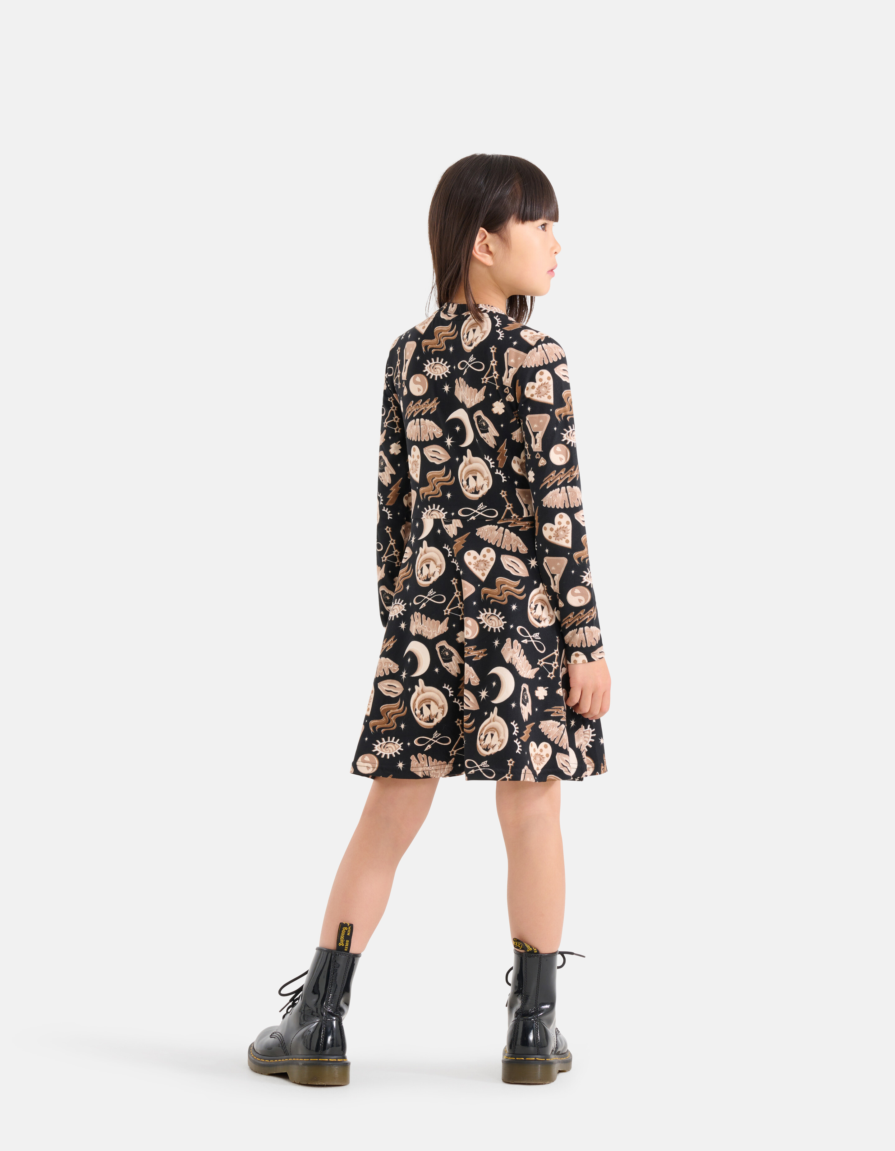 Printed Jurk Bruin SHOEBY GIRLS