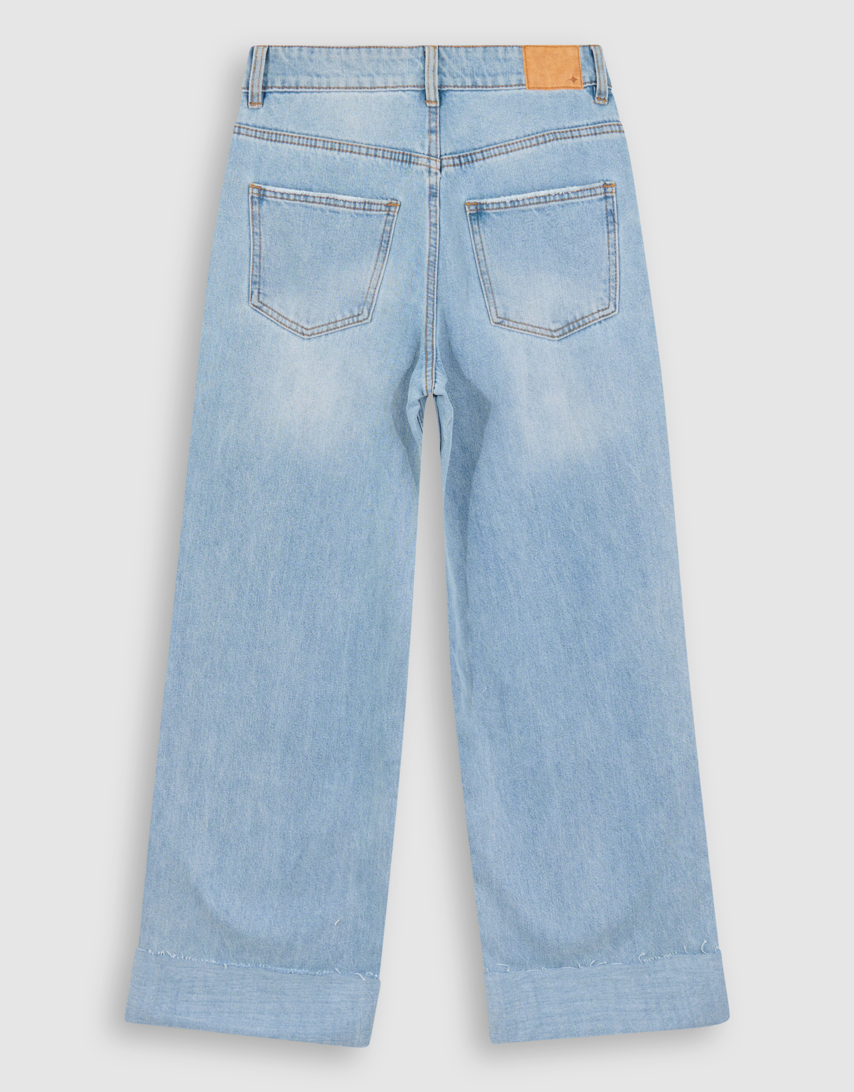 Turn Up Wide Leg Fit Jeans Mediumstone SHOEBY WOMEN
