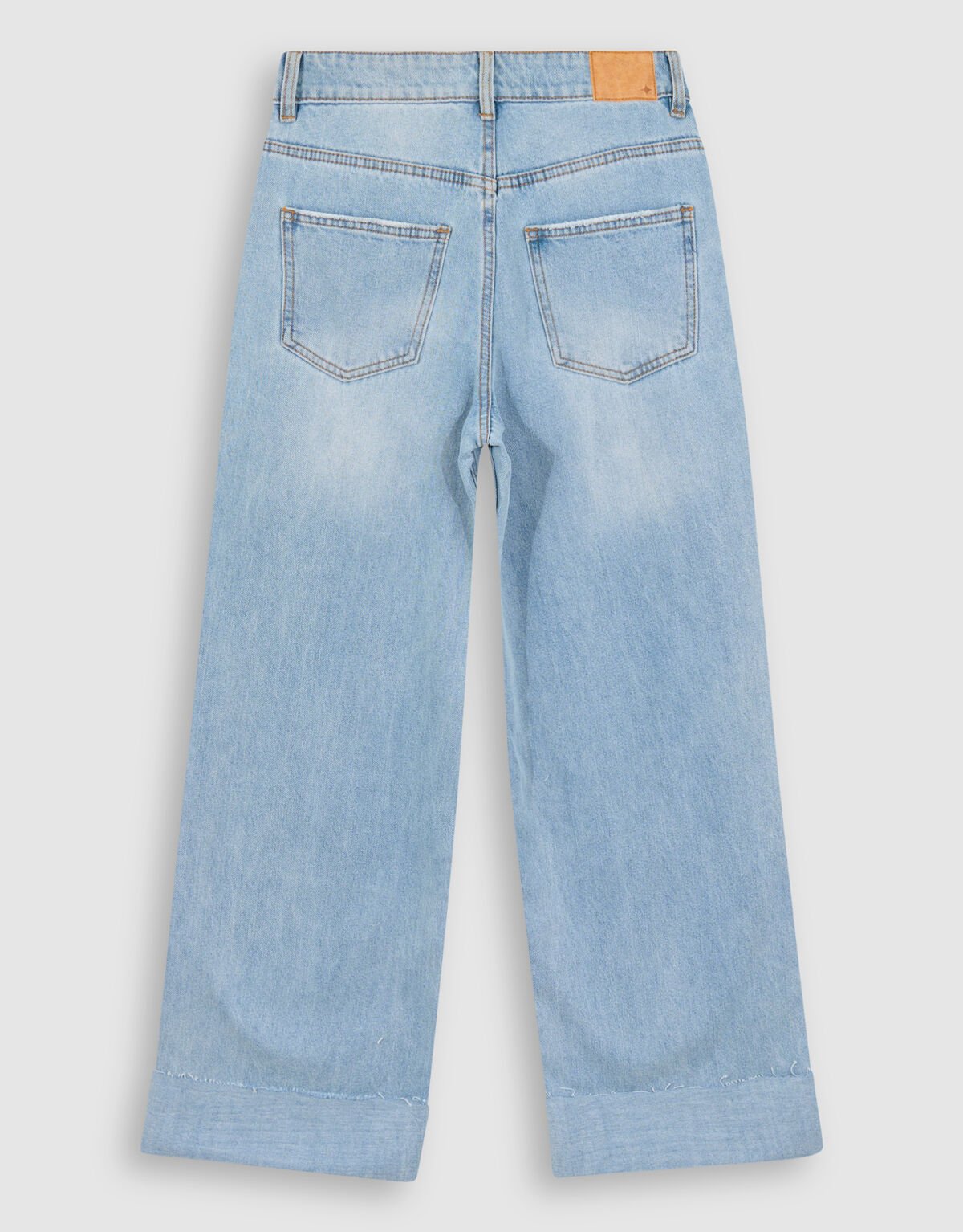 Turn Up Wide Leg Fit Jeans Mediumstone SHOEBY WOMEN