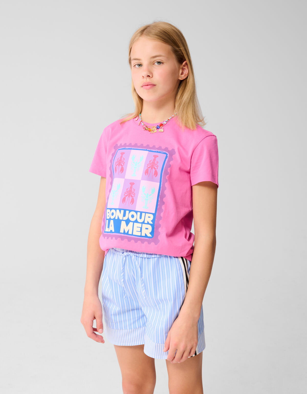 La Mer Artwork T-shirt Roze SHOEBY GIRLS