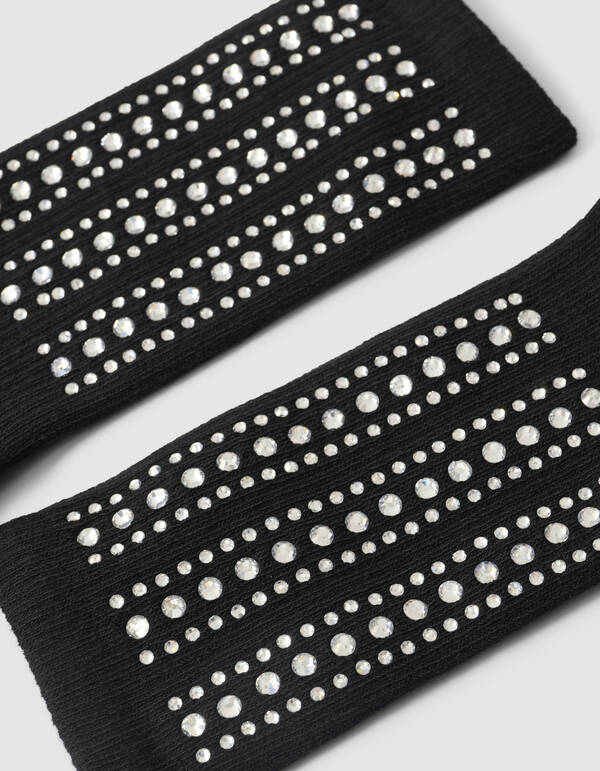 Strass Sok Zwart SHOEBY ACCESSOIRES
