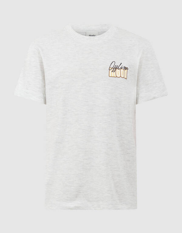 Offline Mood Artwork T-shirt Lichtgrijs SHOEBY GIRLS