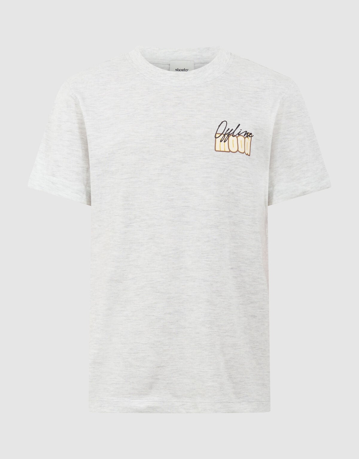 Offline Mood Artwork T-shirt Lichtgrijs SHOEBY GIRLS