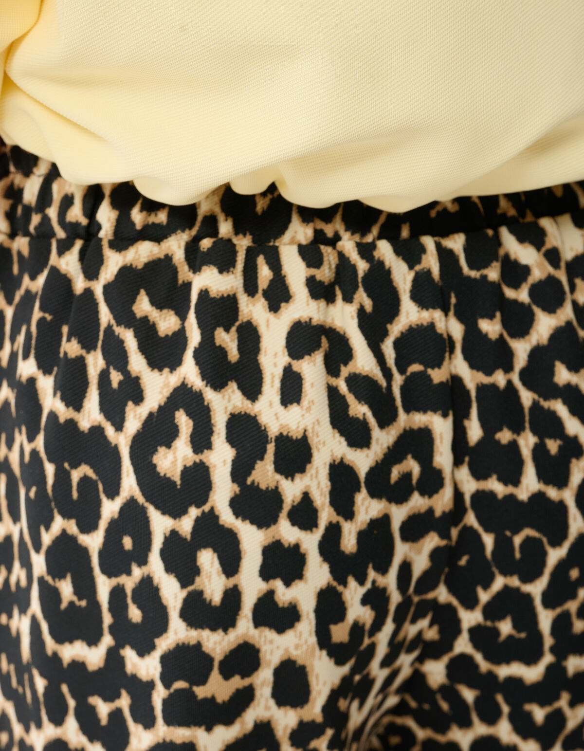 Leopard Wide Leg Fit Broek Bruin SHOEBY GIRLS