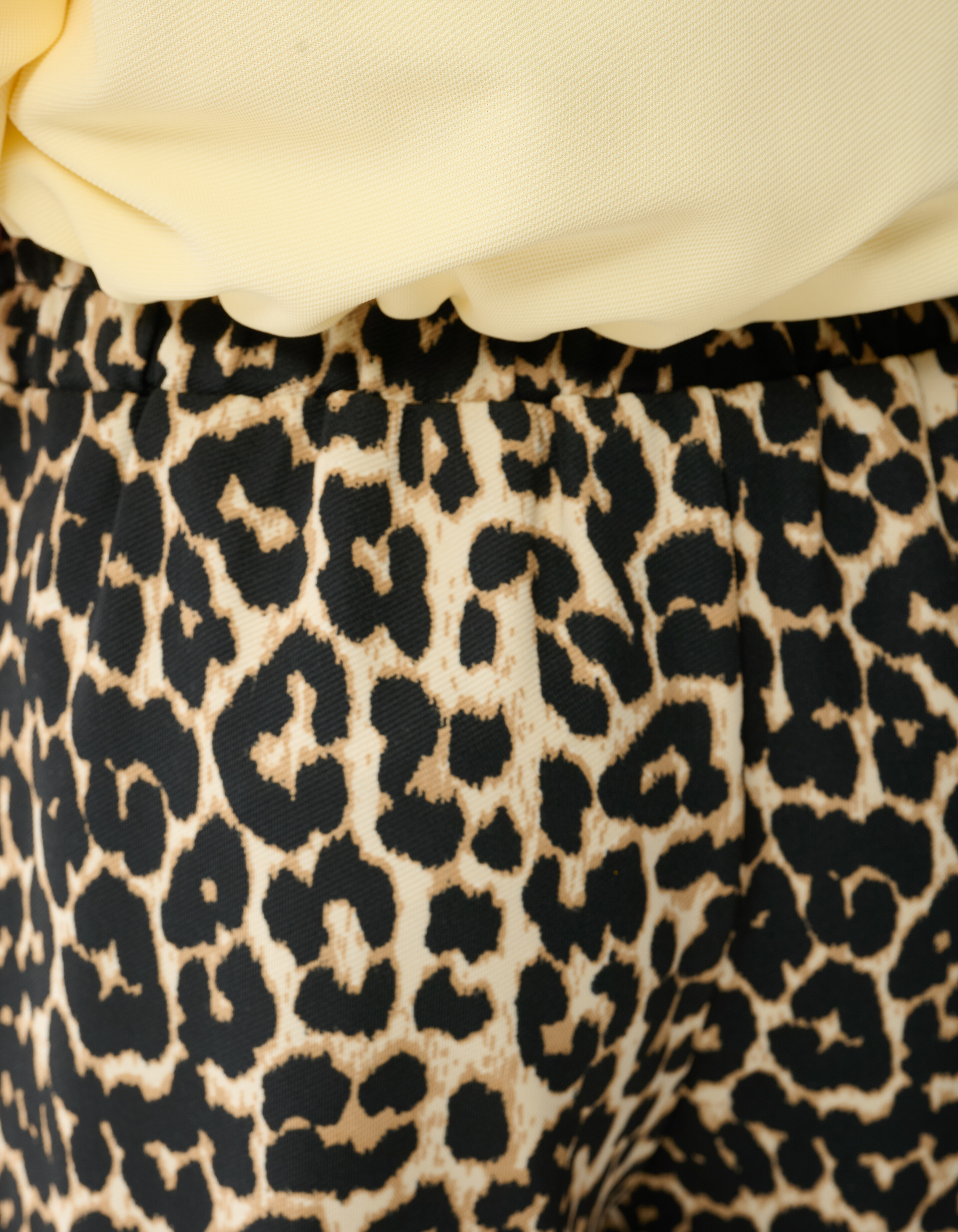 Leopard Wide Leg Fit Broek Bruin SHOEBY GIRLS