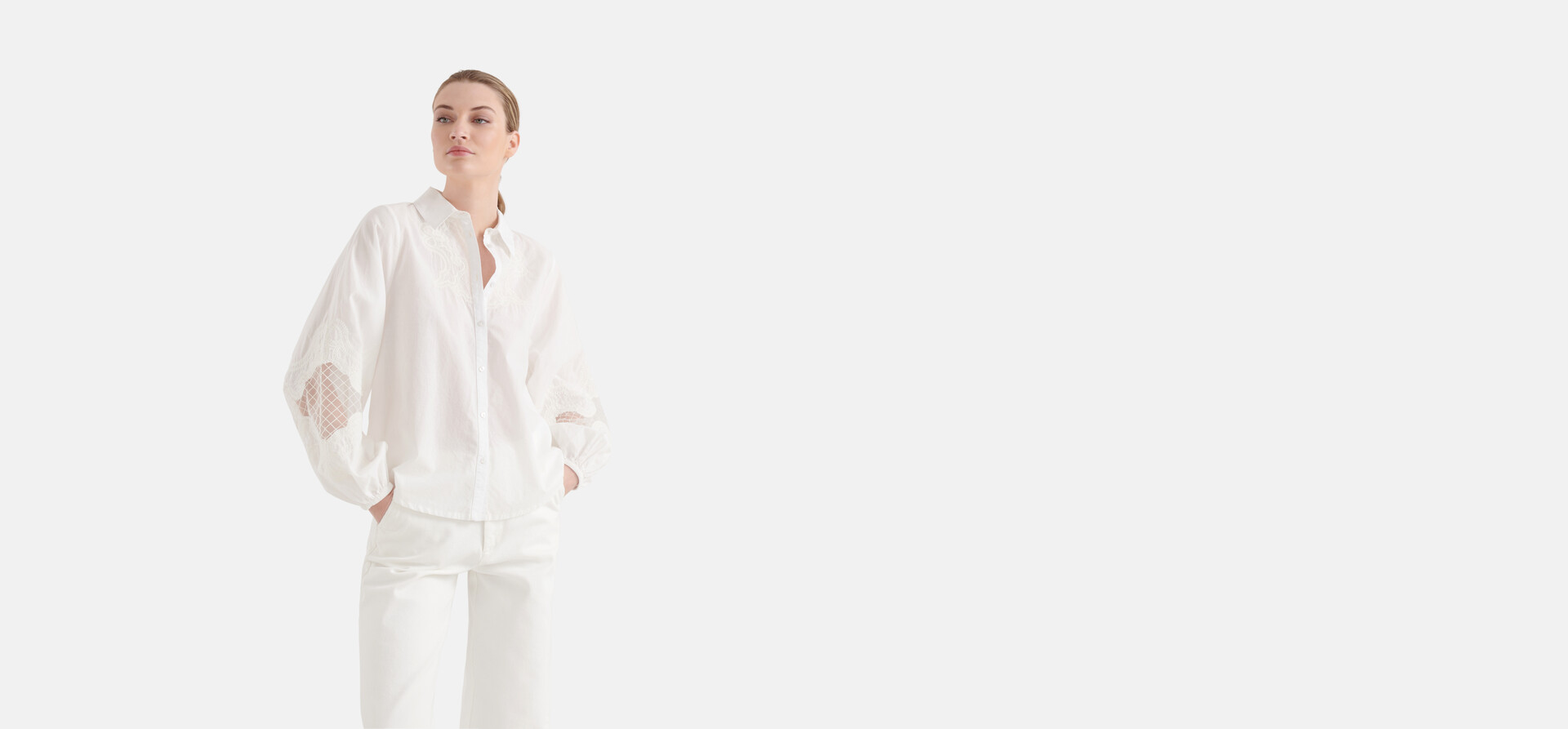 Kanten Blouse Wit By Mieke SHOEBY WOMEN
