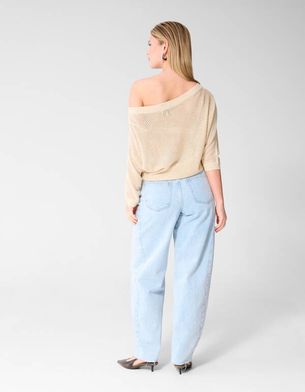 Glitter Ajour Trui Zand SHOEBY WOMEN