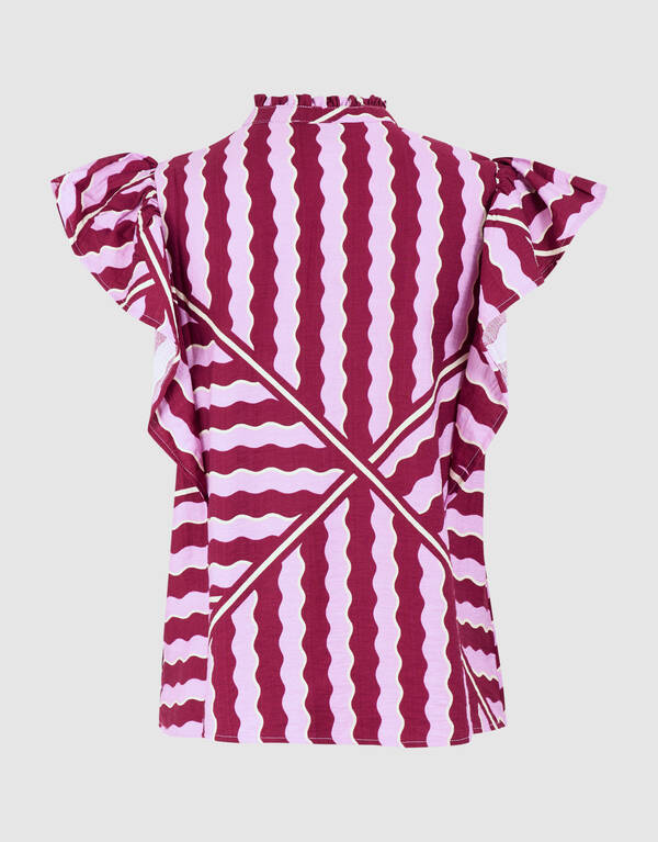 Wavy Printed Top Roze/Paars SHOEBY WOMEN
