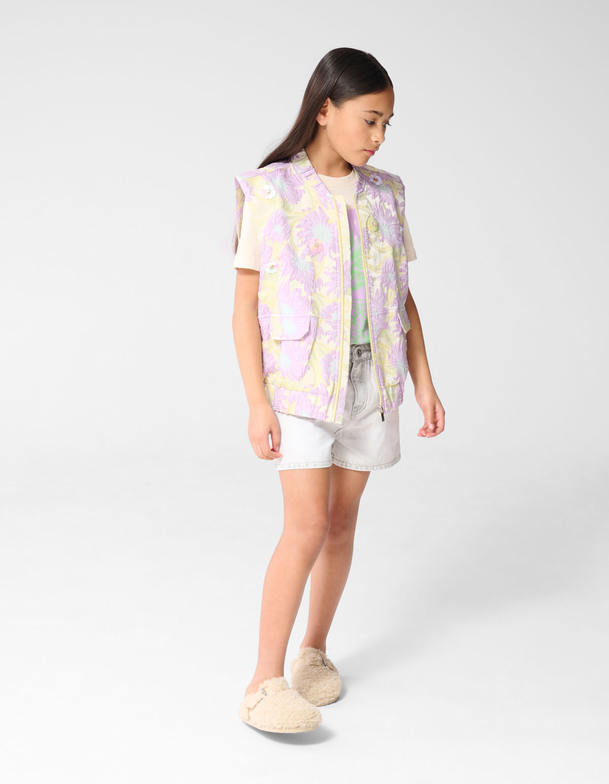 Embellished Bomber Gilet Lichtpaars SHOEBY GIRLS