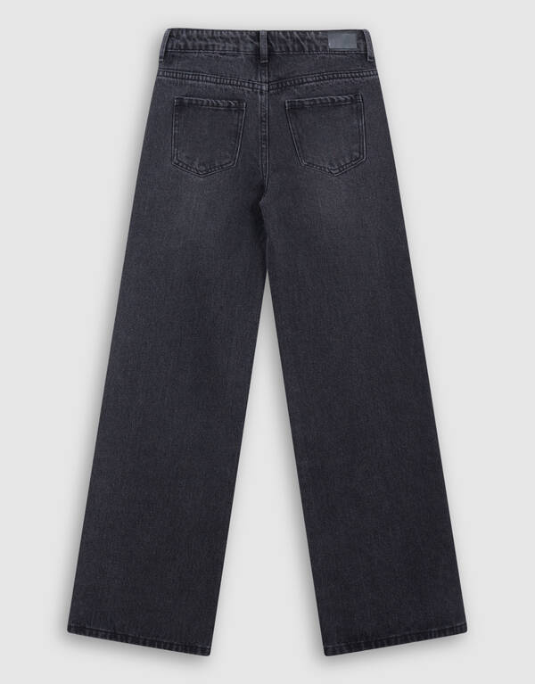 Big Stud Ultra Wide Leg Fit Jeans Zwart SHOEBY GIRLS