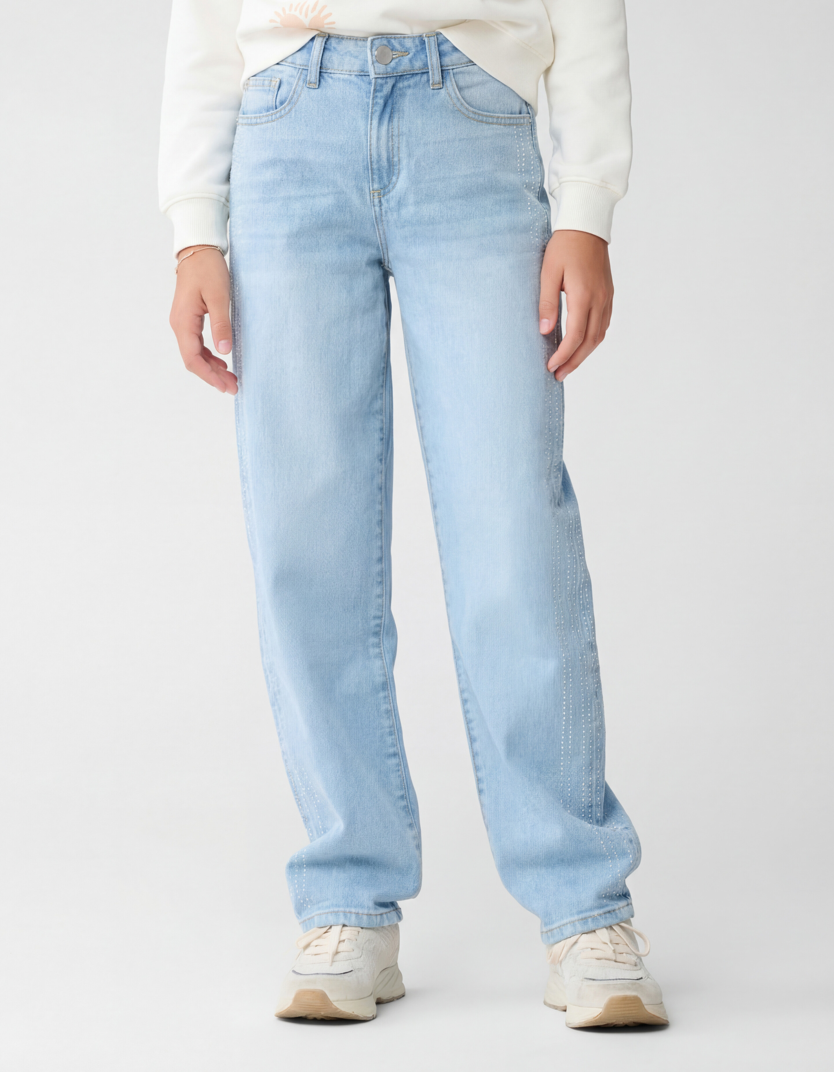 Strass Barrel Fit Jeans Blauw SHOEBY GIRLS