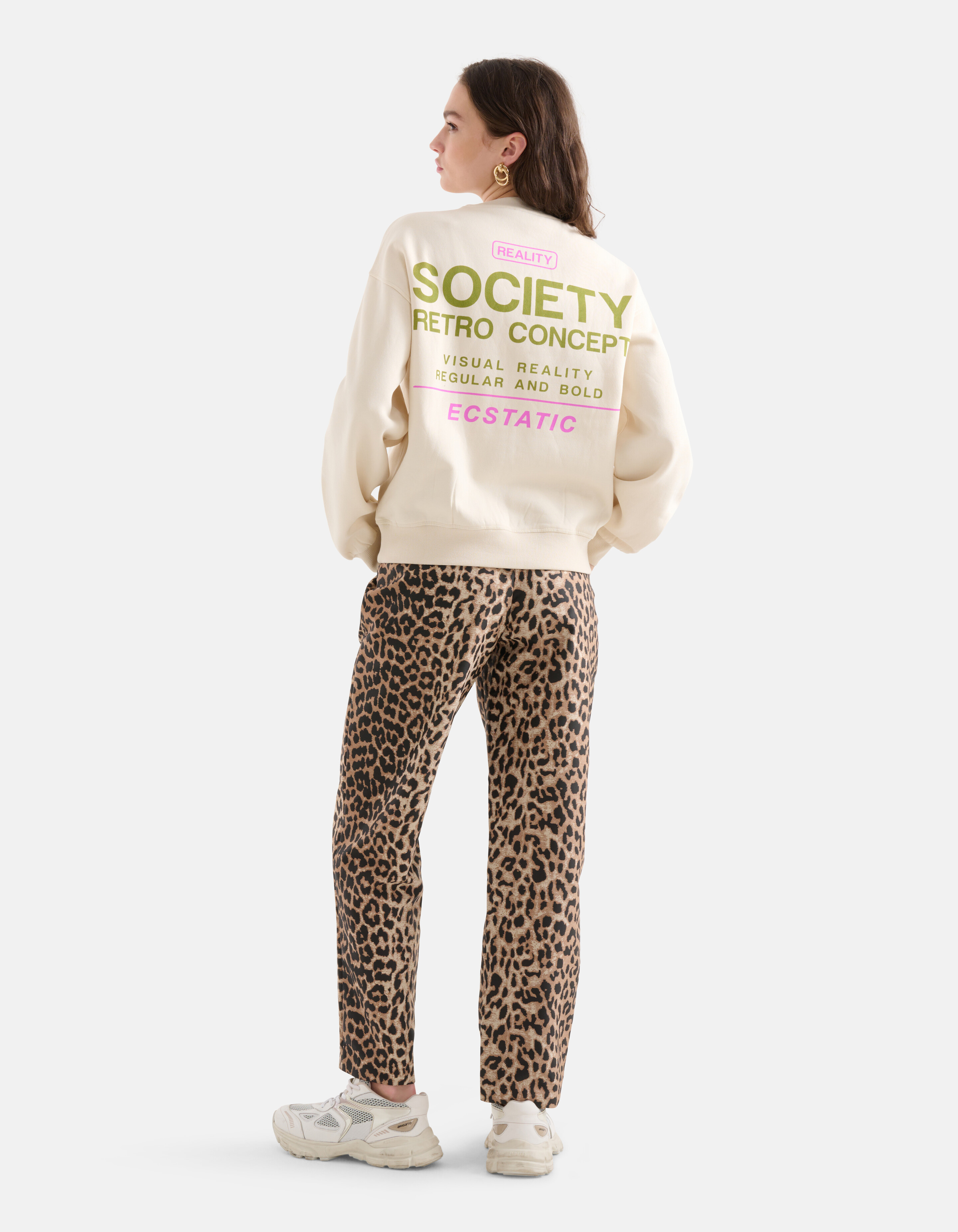 Society Artwork Sweater Beige SHOEBY WOMEN