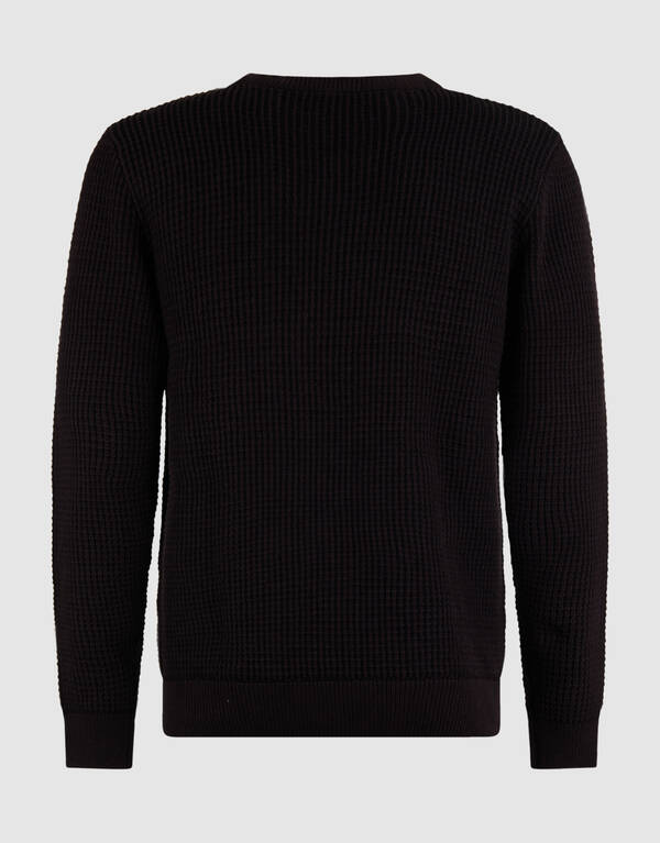 Plaited Gebreide Trui Donkerbruin SHOEBY MEN