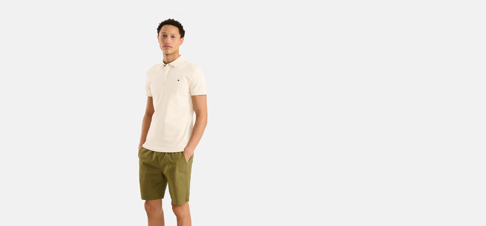 Jersey Polo Gebroken Wit SHOEBY MEN