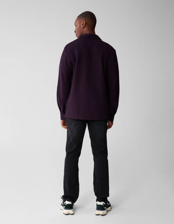 Waffle Overshirt Donkerrood SHOEBY MEN