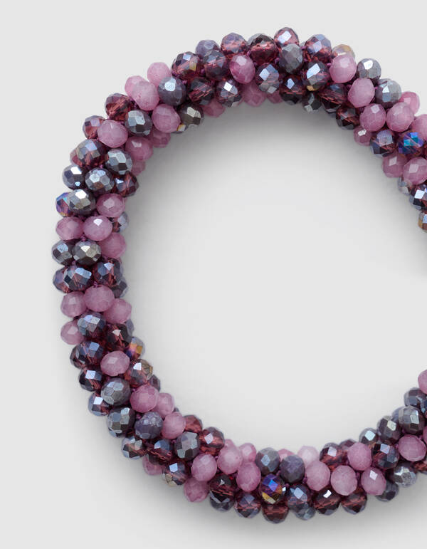 Beaded Haarelastiek Paars SHOEBY ACCESSOIRES