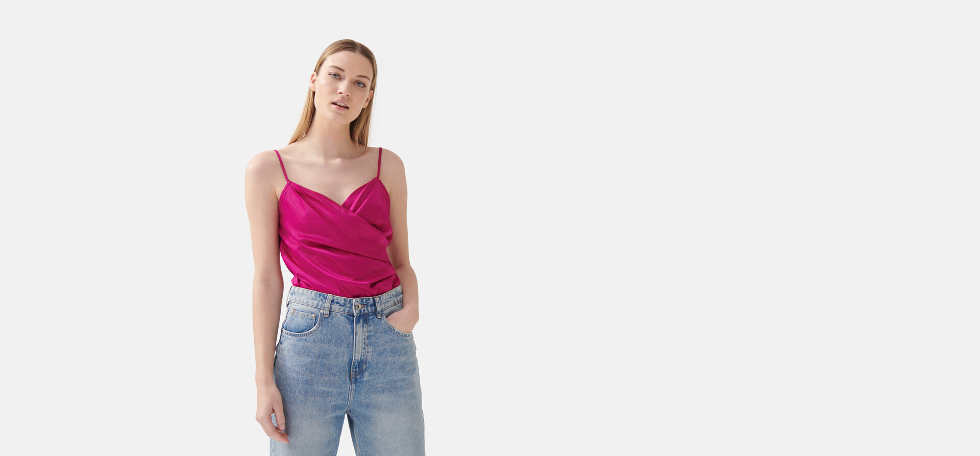 Satijnen Singlet Donkerroze By Fred SHOEBY WOMEN