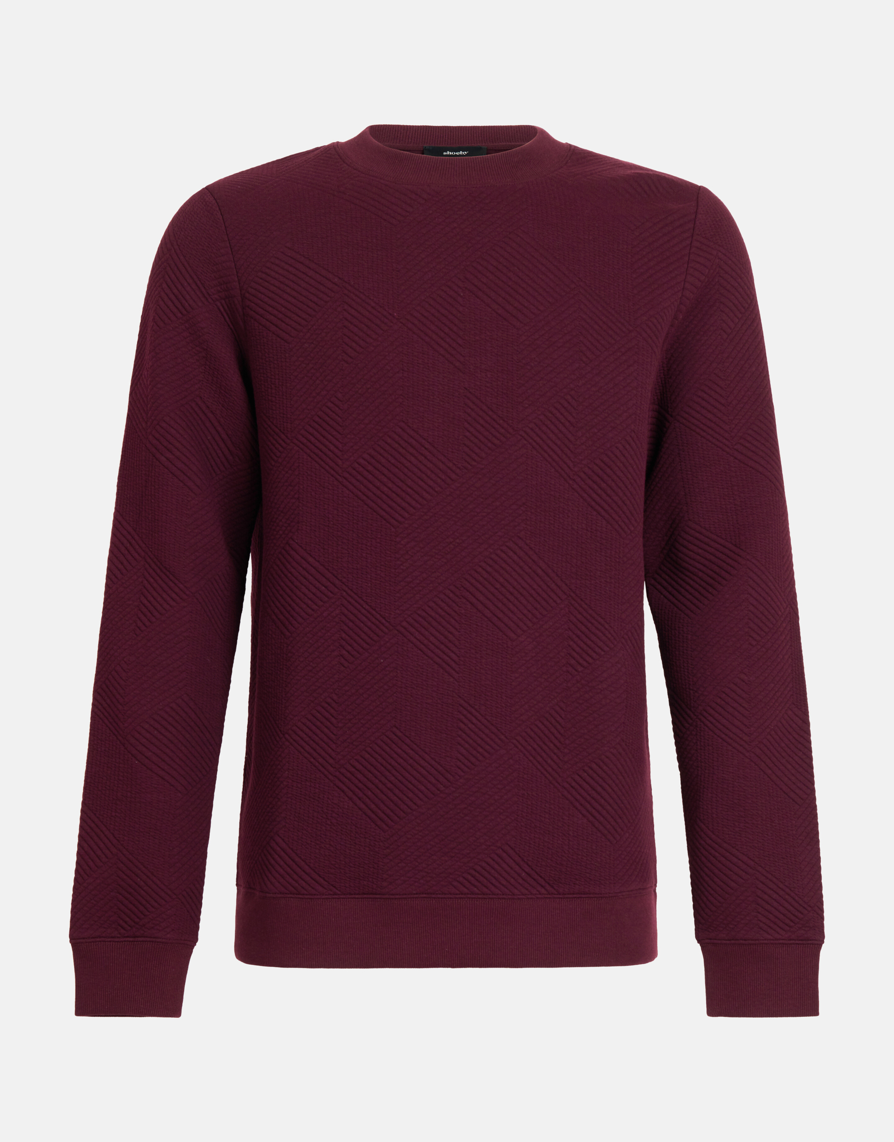 Geometrische Sweater Bordeaux SHOEBY MEN