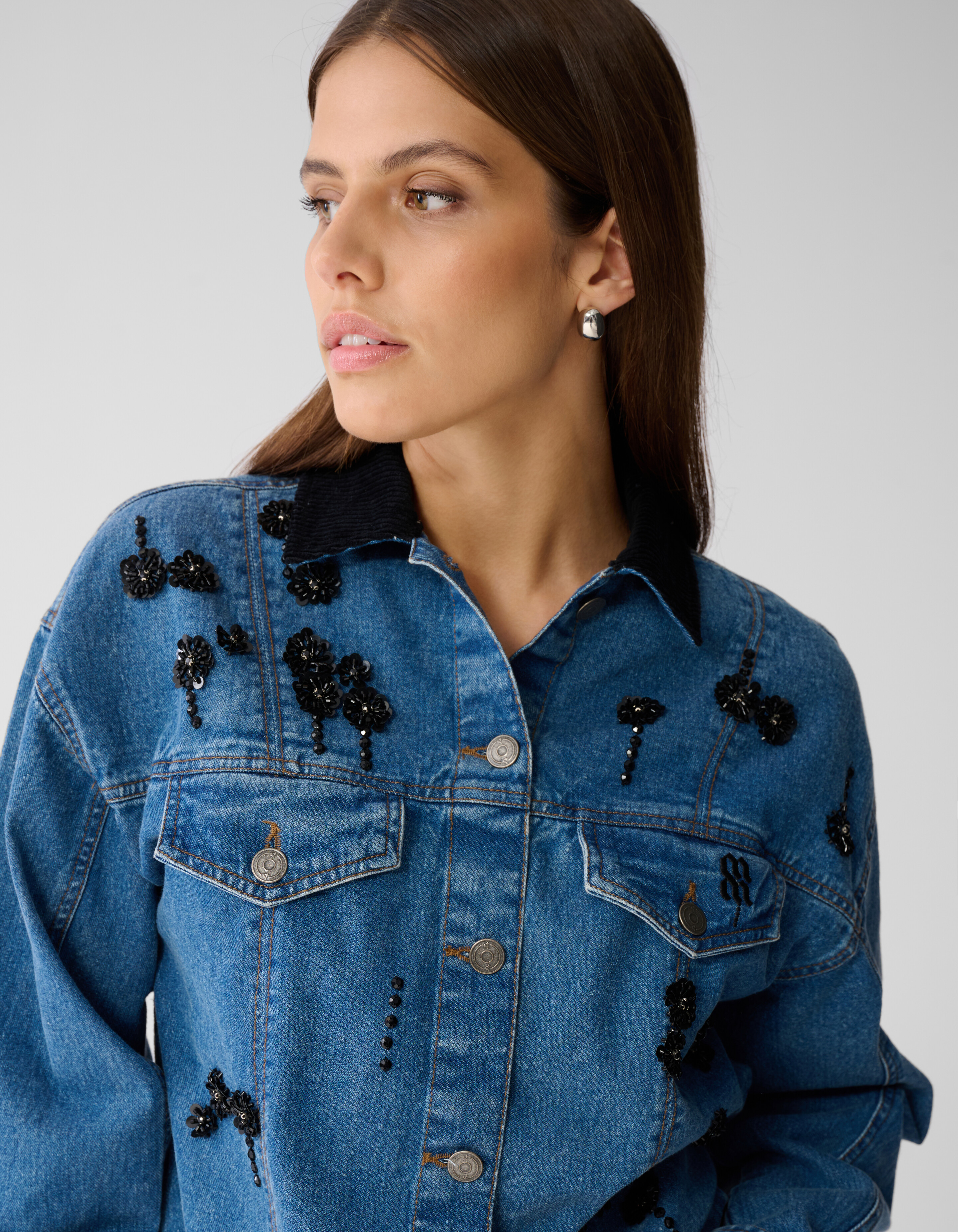Embellished Denim Jack Blauw By Mieke SHOEBY WOMEN