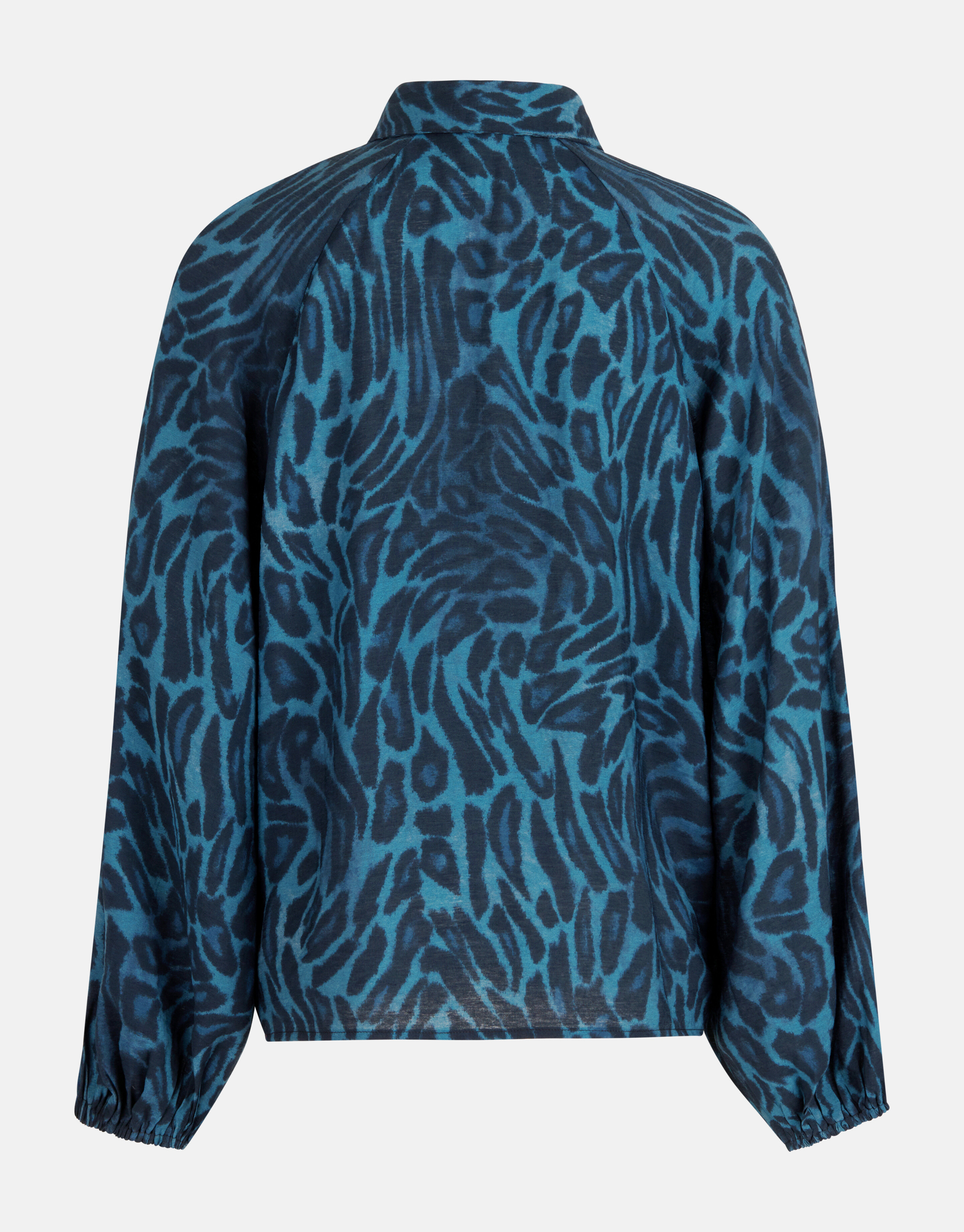 Leopard Print Blouse Blauw SHOEBY WOMEN