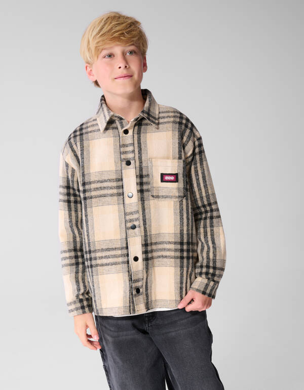 Destroyed Check Overshirt Gebroken Wit/Zwart SHOEBY BOYS