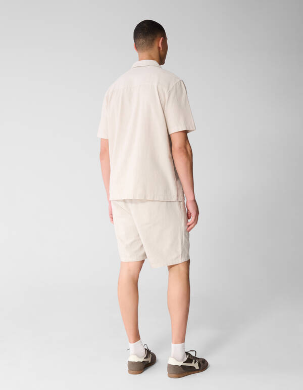 Structuur Overhemd Zand SHOEBY MEN