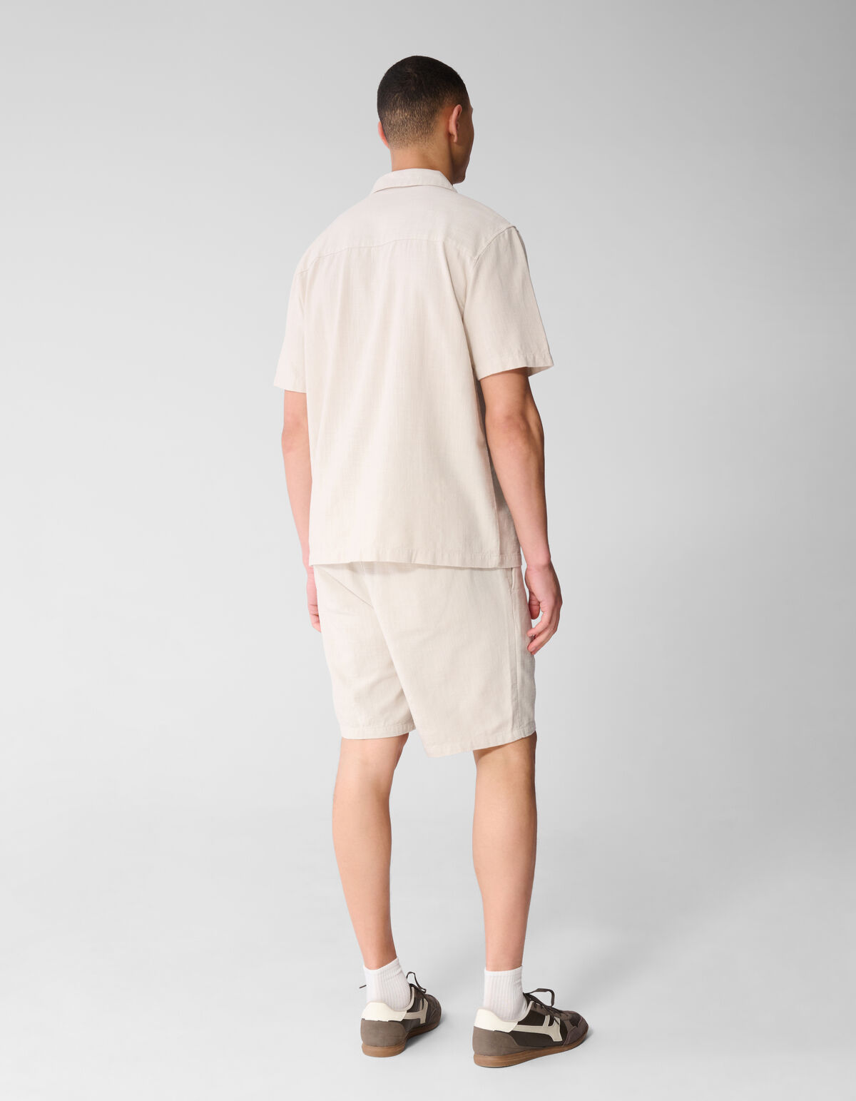 Structuur Overhemd Zand SHOEBY MEN