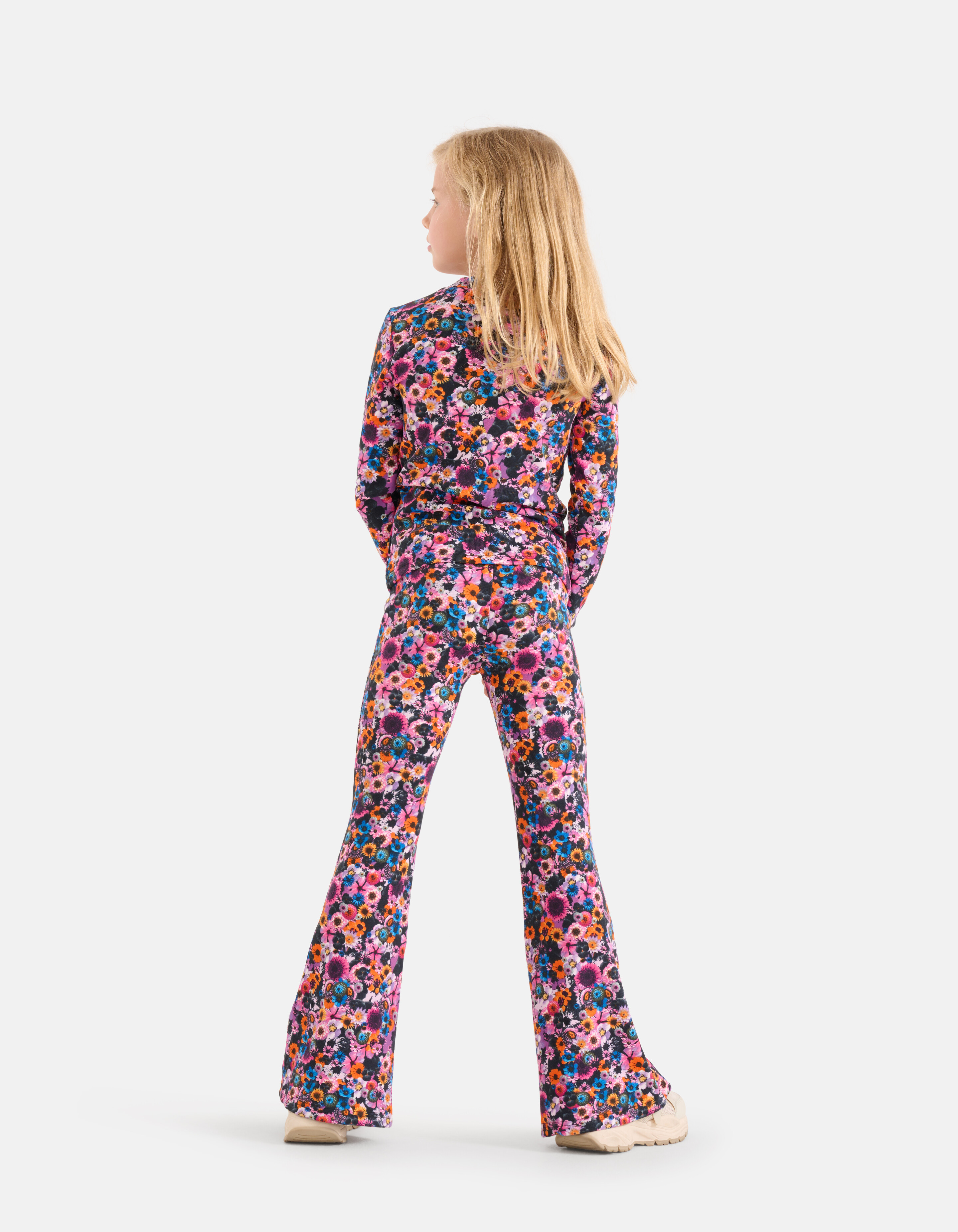 Bloemenprint Rib Top Paars SHOEBY GIRLS