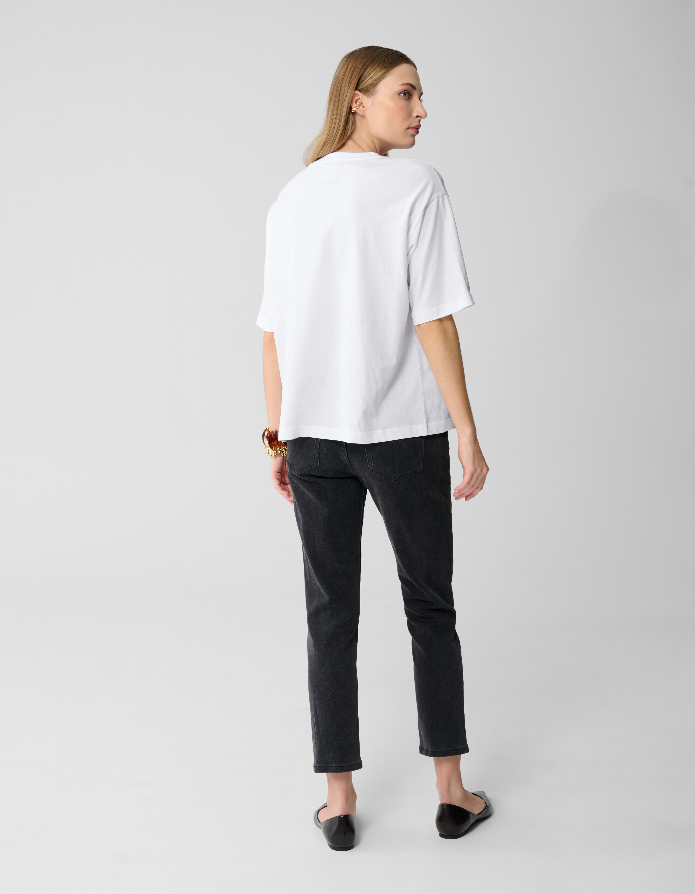 Oversized Basic T-shirt Wit By Lonneke SHOEBY WOMEN