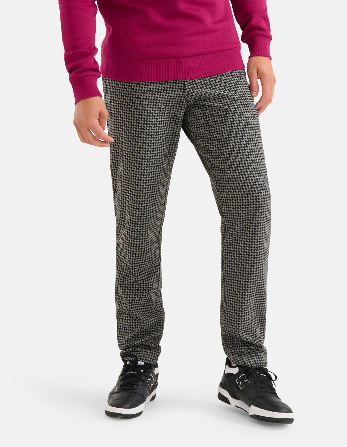 Pied De Poule Pantalon Zwart SHOEBY MEN