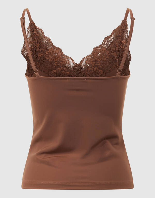 Kanten Singlet Top Bruin SHOEBY WOMEN