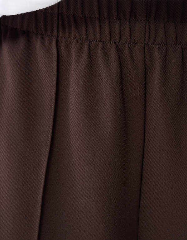 Basis Wide Leg Broek Donkerbruin SHOEBY WOMEN