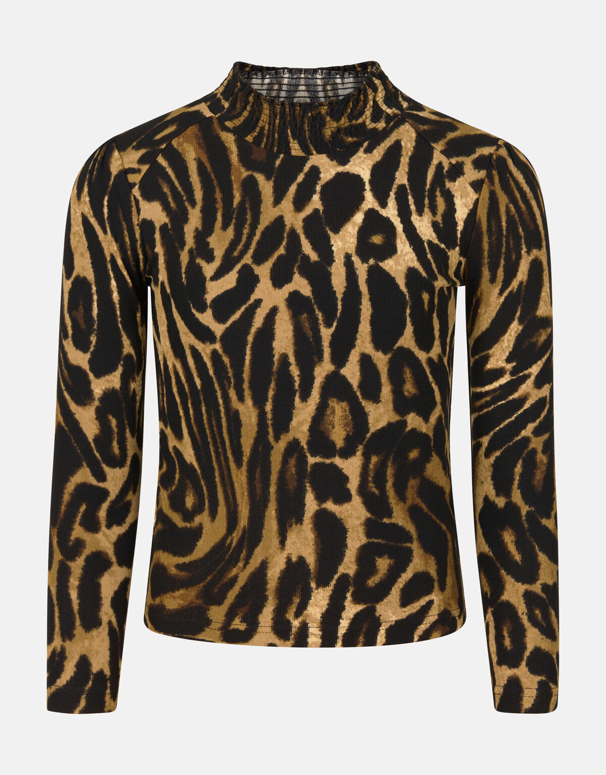 Leopard Rib Top Bruin SHOEBY GIRLS