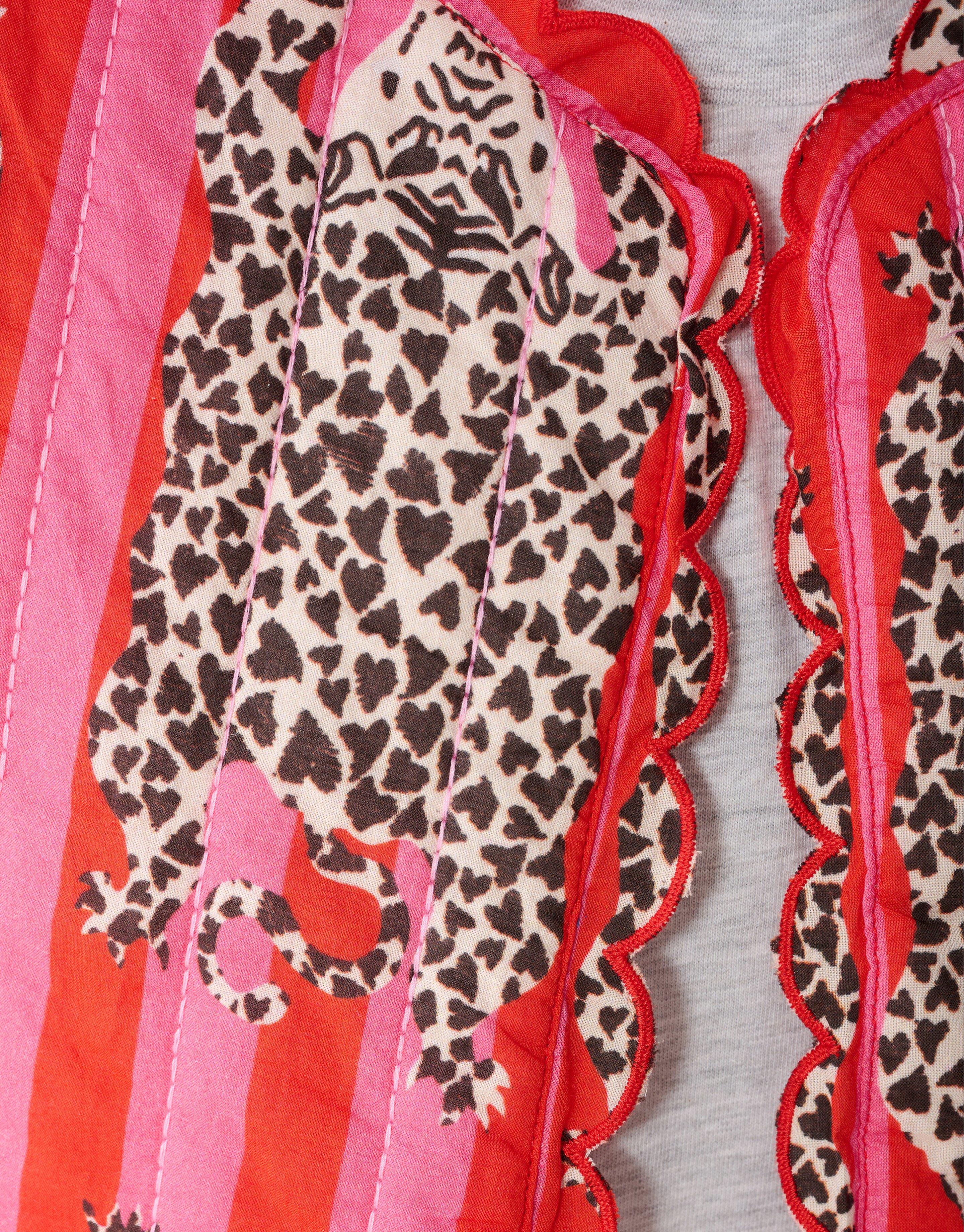 Quilted Leopard Gilet Roze SHOEBY GIRLS