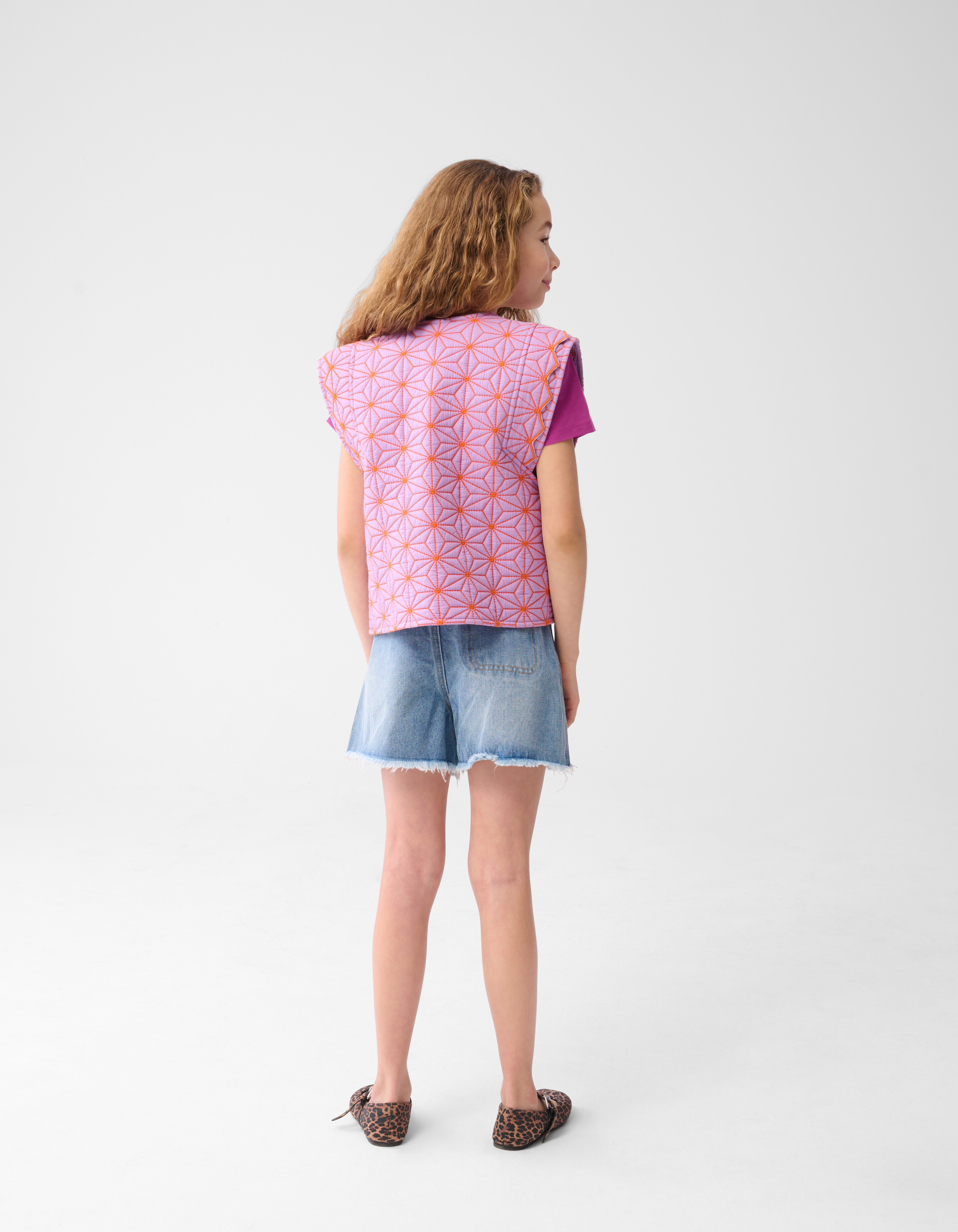 Stitched Structuur Gilet Lichtpaars SHOEBY GIRLS