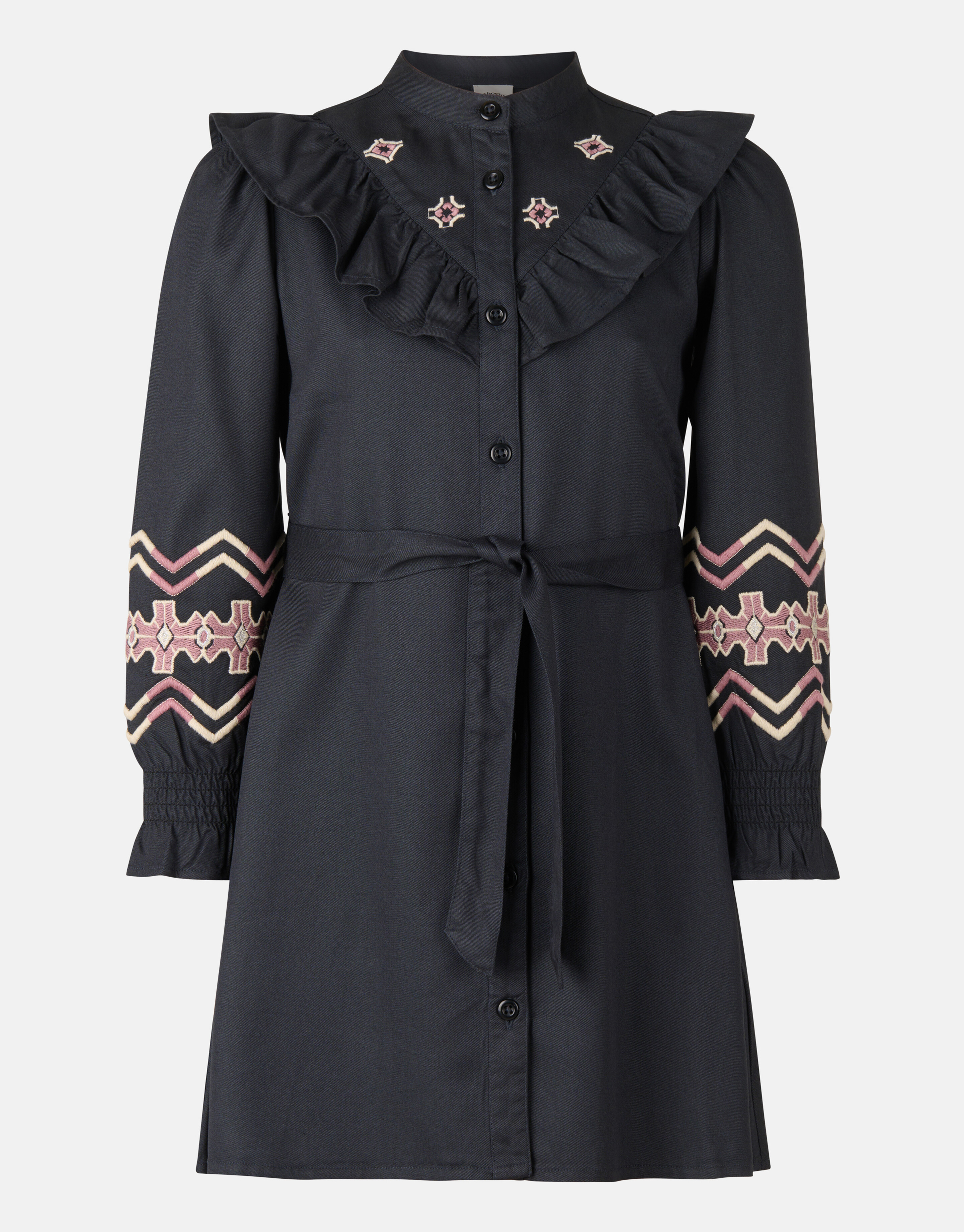Embroidery Jurk Donkergrijs SHOEBY GIRLS