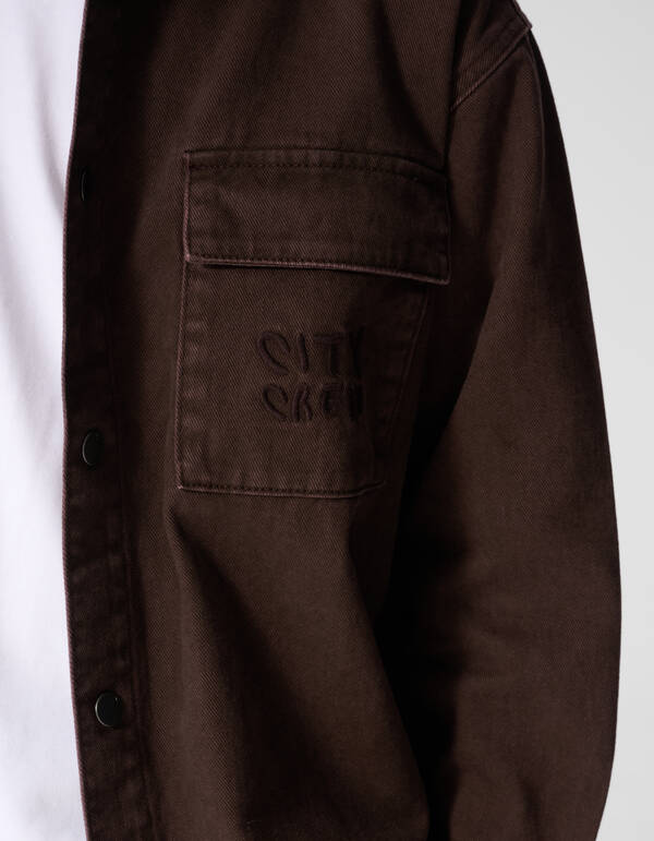 Oversized Denim Overshirt Donkerbruin SHOEBY BOYS