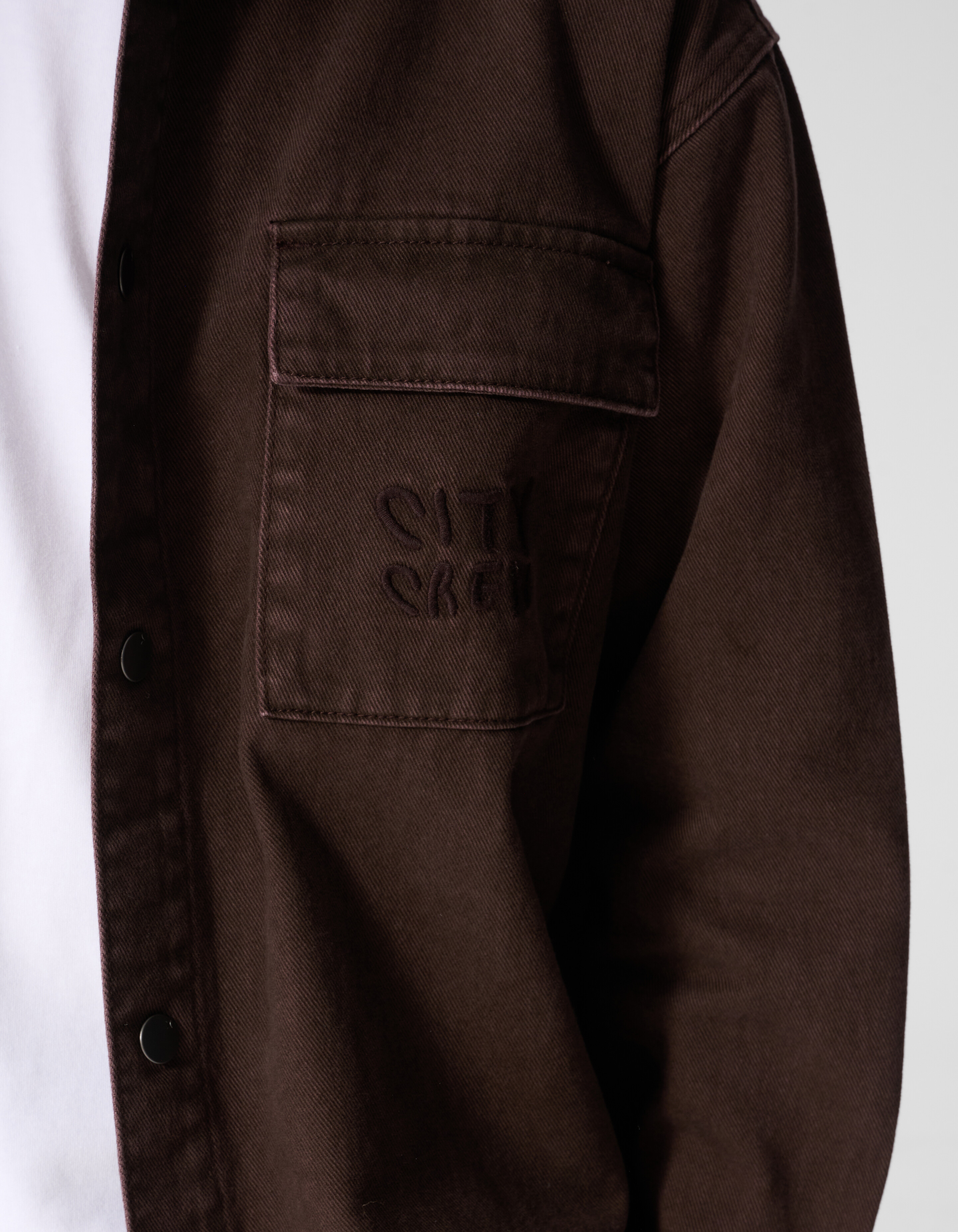 Oversized Denim Overshirt Donkerbruin SHOEBY BOYS
