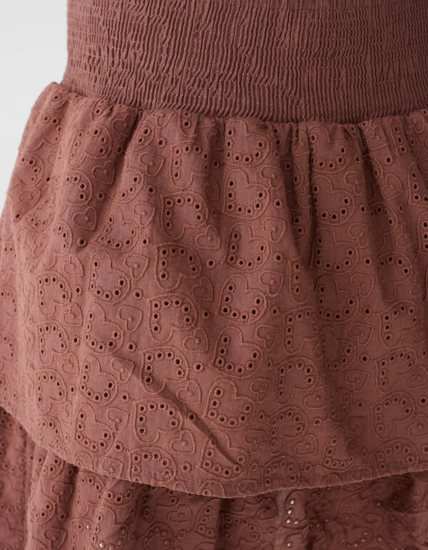 Embroidery Mini Rok Bruin SHOEBY GIRLS