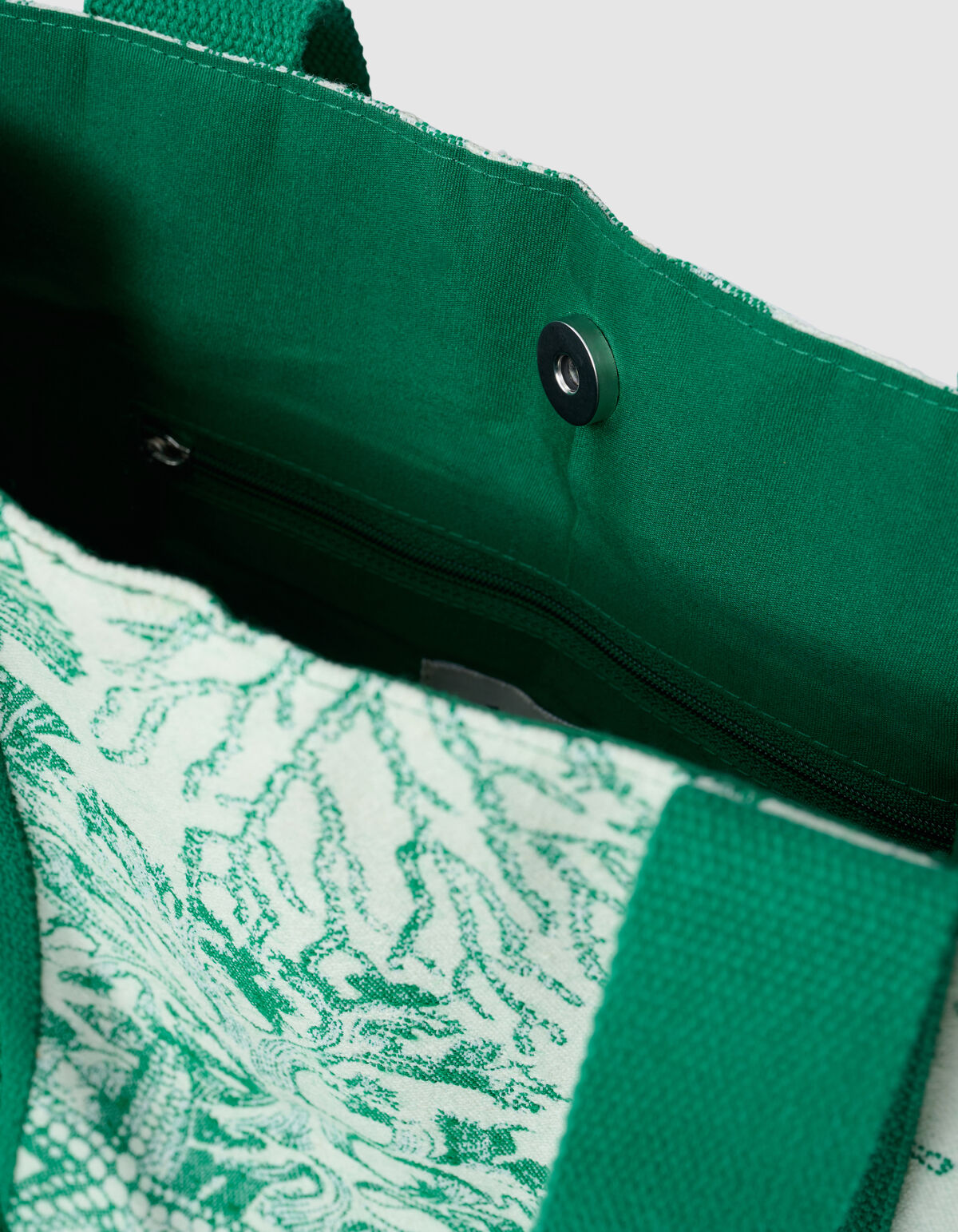 Jacquard Shopper Groen SHOEBY ACCESSOIRES