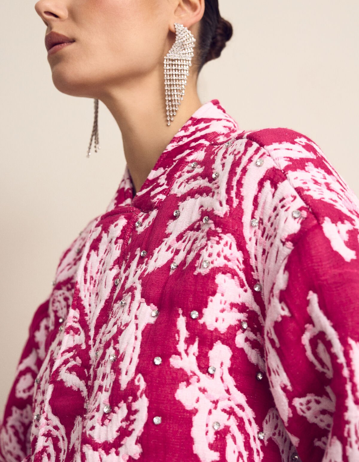 Oversized Jacquard Bomber Jack Roze SHOEBY WOMEN