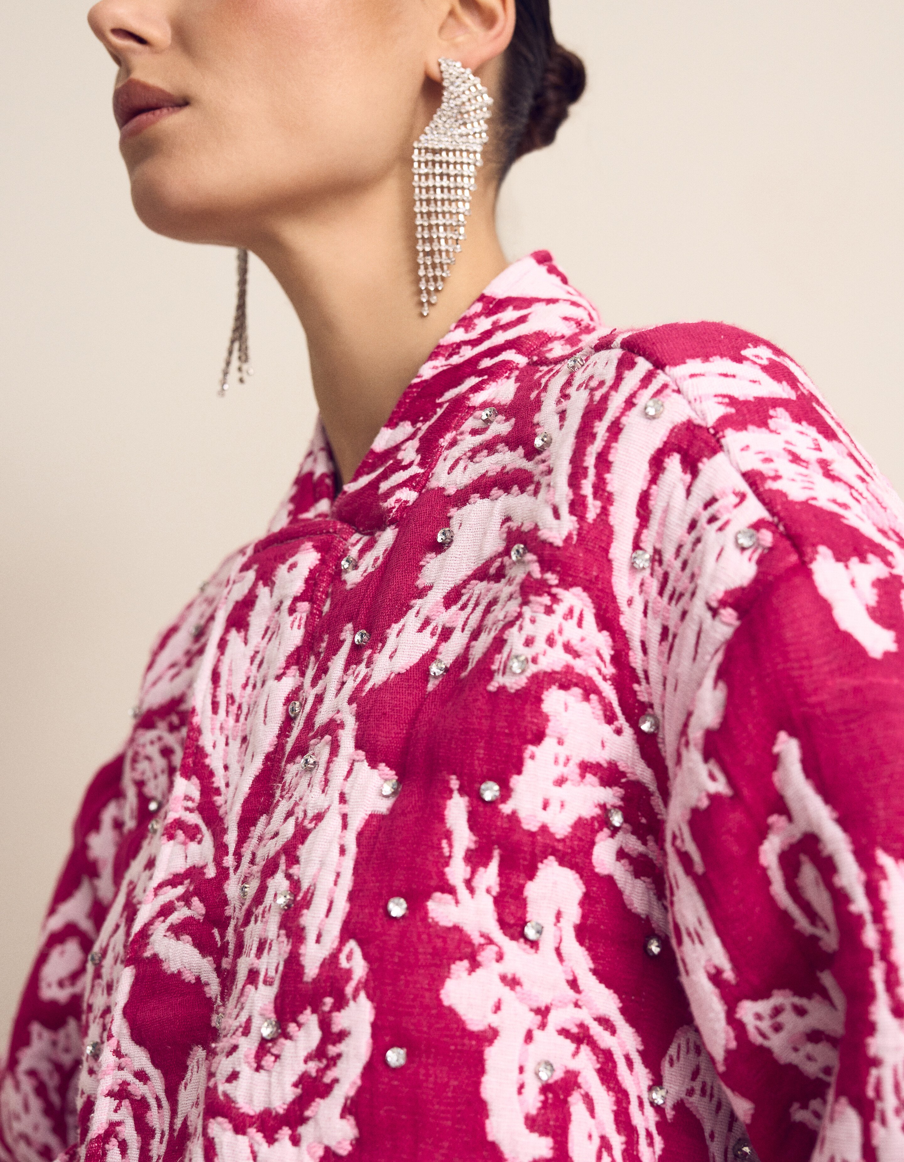 Oversized Jacquard Bomber Jack Roze SHOEBY WOMEN