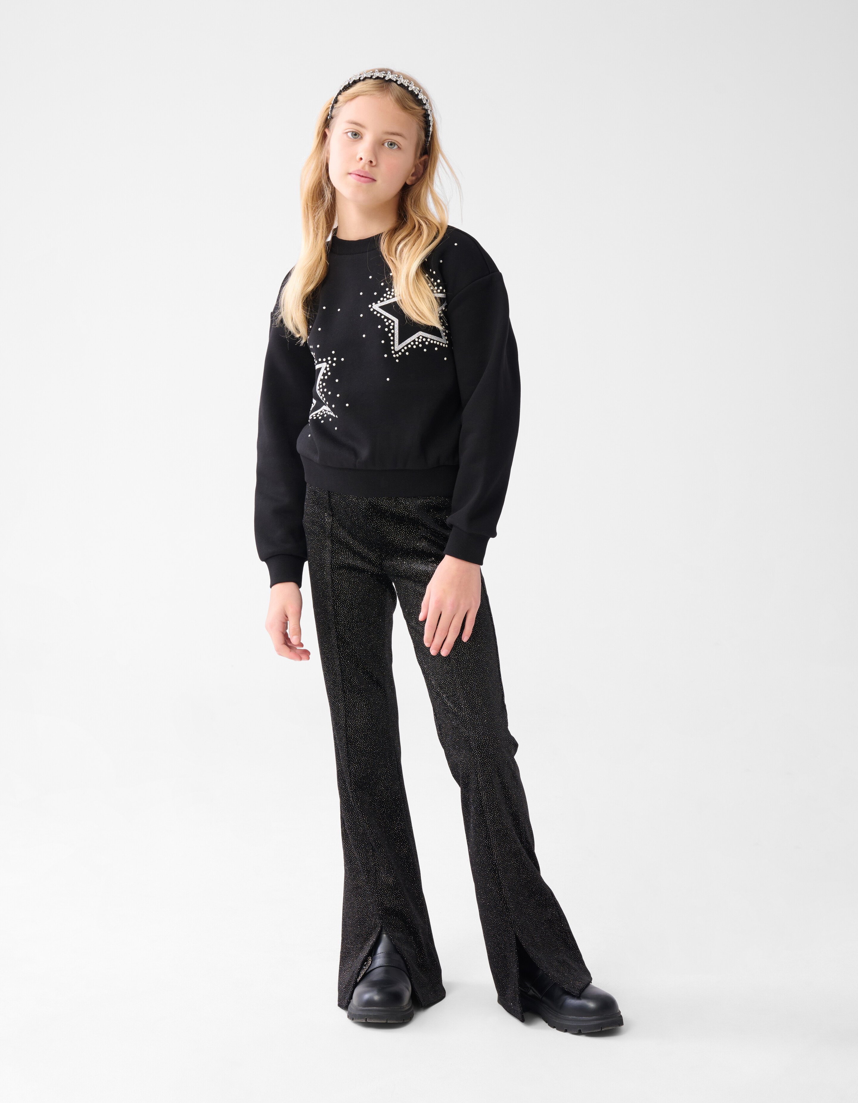 Strass Sterren Sweater Zwart SHOEBY GIRLS