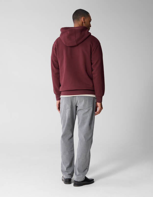 Embroidery Hoodie Donkerrood SHOEBY MEN