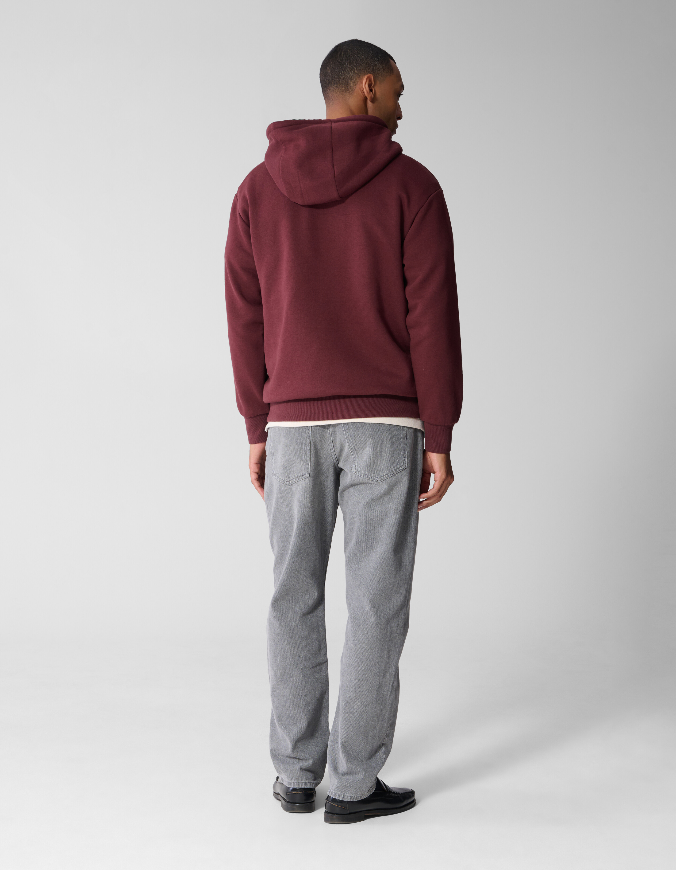Embroidery Hoodie Donkerrood SHOEBY MEN