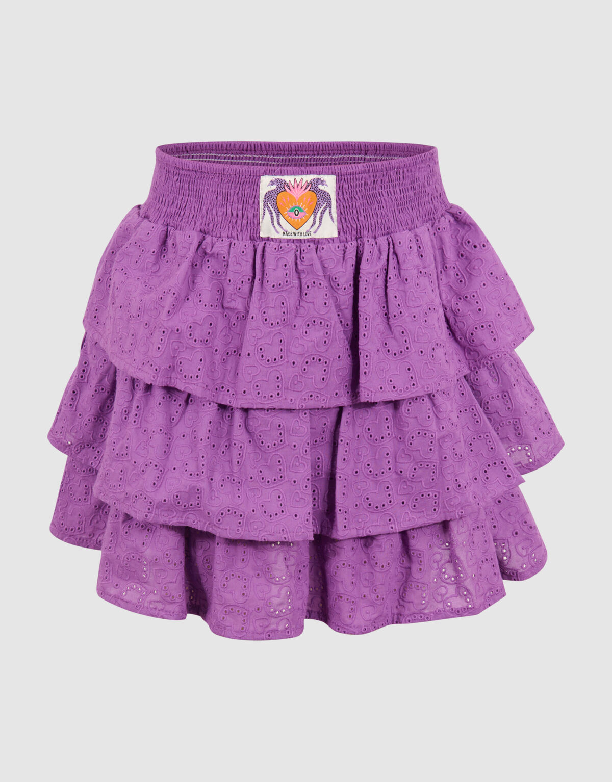 Embroidery Heart Rok Paars SHOEBY GIRLS