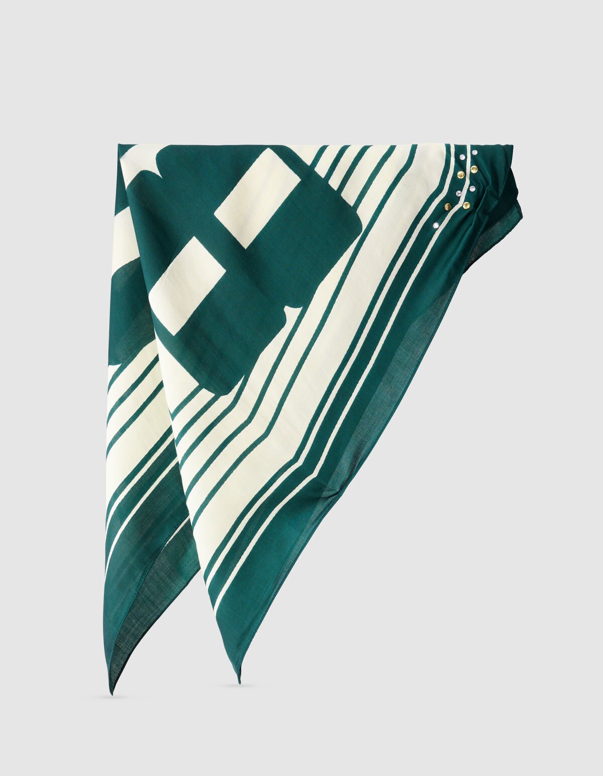 Sporty Text Sjaal Groen SHOEBY ACCESSOIRES