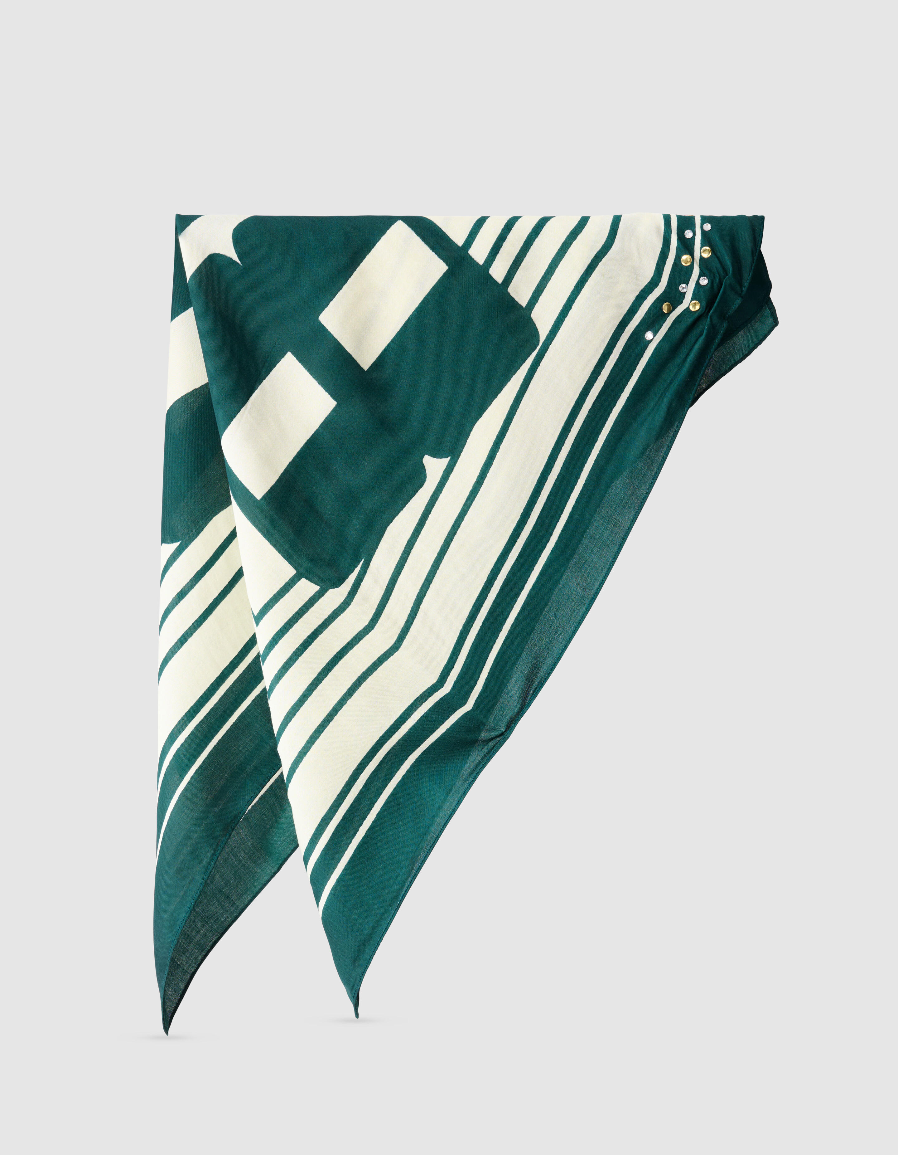 Sporty Text Sjaal Groen SHOEBY ACCESSOIRES