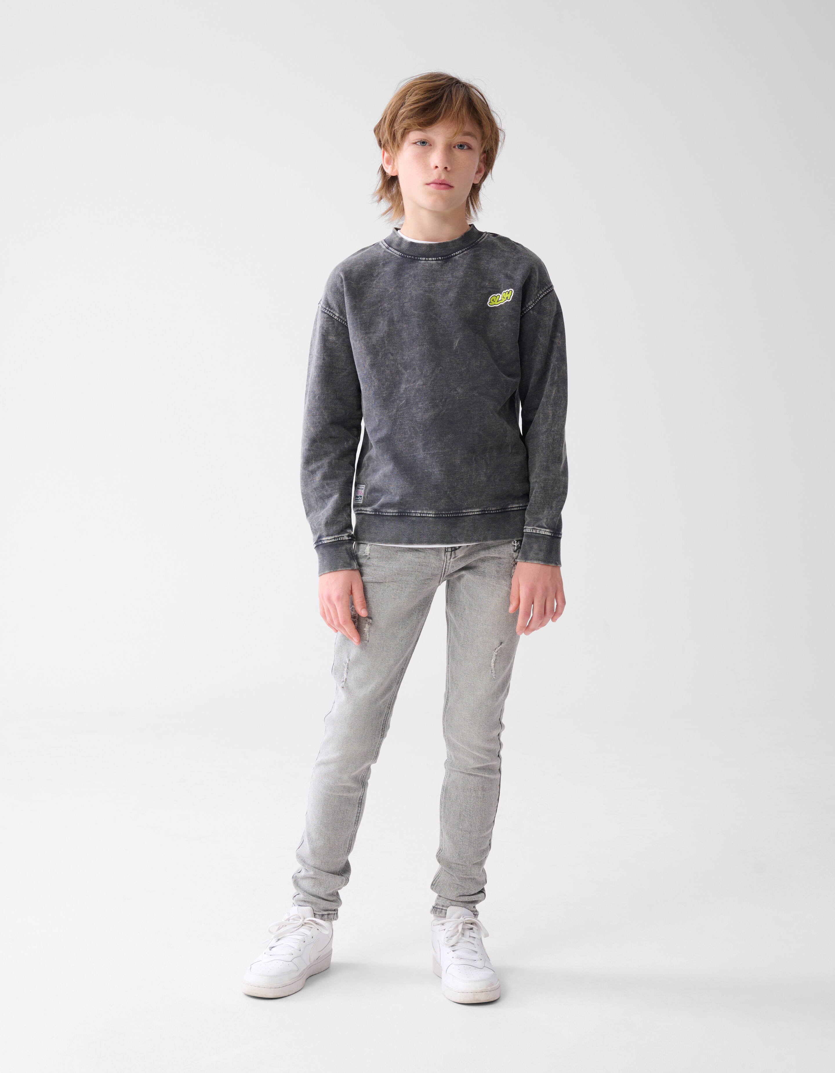 Tapered Fit Jeans Grijs SHOEBY BOYS
