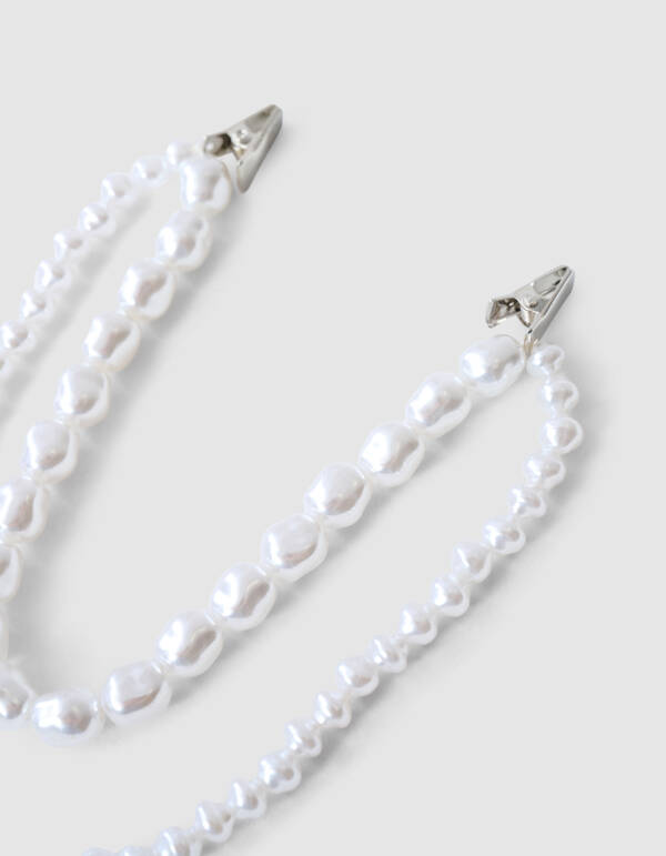 Multi Parel Clip Gebroken Wit SHOEBY ACCESSOIRES